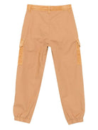 Pantaloni cargo per bambino Moschino Kids beige con tasche in velluto a coste - Rubino Kids