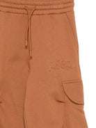 Pantaloni cargo per bambino MSGM Kids marroni con coulisse - Rubino Kids