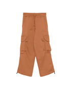 Pantaloni cargo per bambino MSGM Kids marroni con coulisse - Rubino Kids