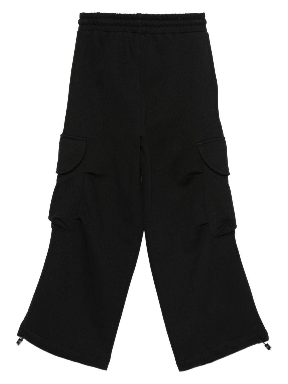 Pantaloni cargo per bambino MSGM Kids neri con coulisse - Rubino Kids