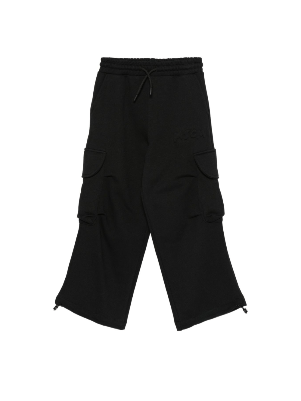 Pantaloni cargo per bambino MSGM Kids neri con coulisse - Rubino Kids