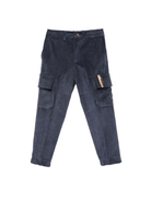 Pantaloni cargo per bambino Trussardi Junior blu in velluto a coste - Rubino Kids