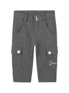 Pantaloni cargo per neonato Givenchy Kids grigi con logo ricamato - Rubino Kids