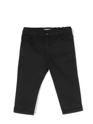 Pantaloni chino per bambino Emporio Armani Kids blu con gamba dritta