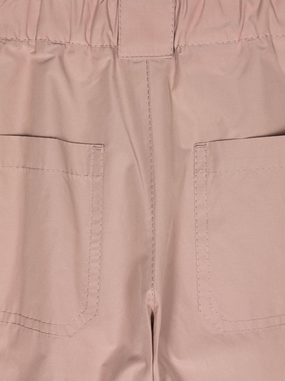 Pantaloni con dettaglio Monili per bambina Brunello Cucinelli Kids rosa con tasca diagonale laterale - Rubino Kids