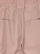 Pantaloni con dettaglio Monili per bambina Brunello Cucinelli Kids rosa con tasca diagonale laterale - Rubino Kids