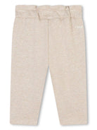 Pantaloni con fiocco per neonato Chloé Kids beige con taglio straight - Rubino Kids