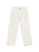 Pantaloni con logo per bambino Off - White Kids grigio con passanti - Rubino Kids