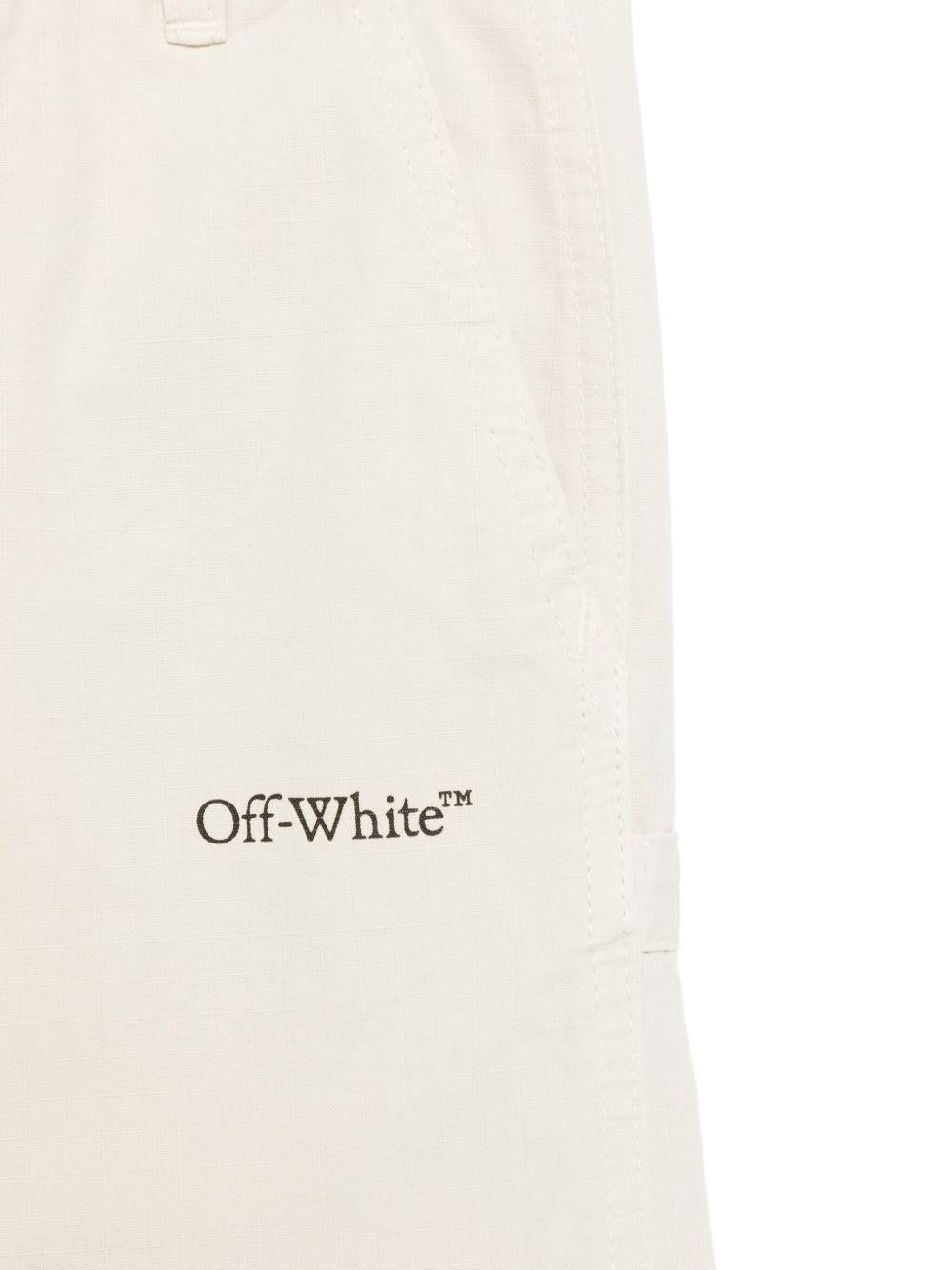 Pantaloni con logo per bambino Off - White Kids grigio con passanti - Rubino Kids