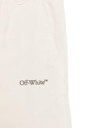 Pantaloni con logo per bambino Off - White Kids grigio con passanti - Rubino Kids