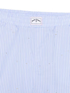 Pantaloni con strass per bambina Palm Angels Kids azzurro con motivo gessato - Rubino Kids