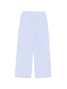 Pantaloni con strass per bambina Palm Angels Kids azzurro con motivo gessato - Rubino Kids