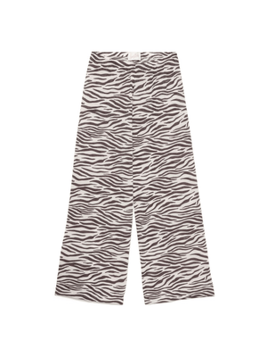 Pantaloni da donna MC2 Saint Barth bianco con stampa zebra