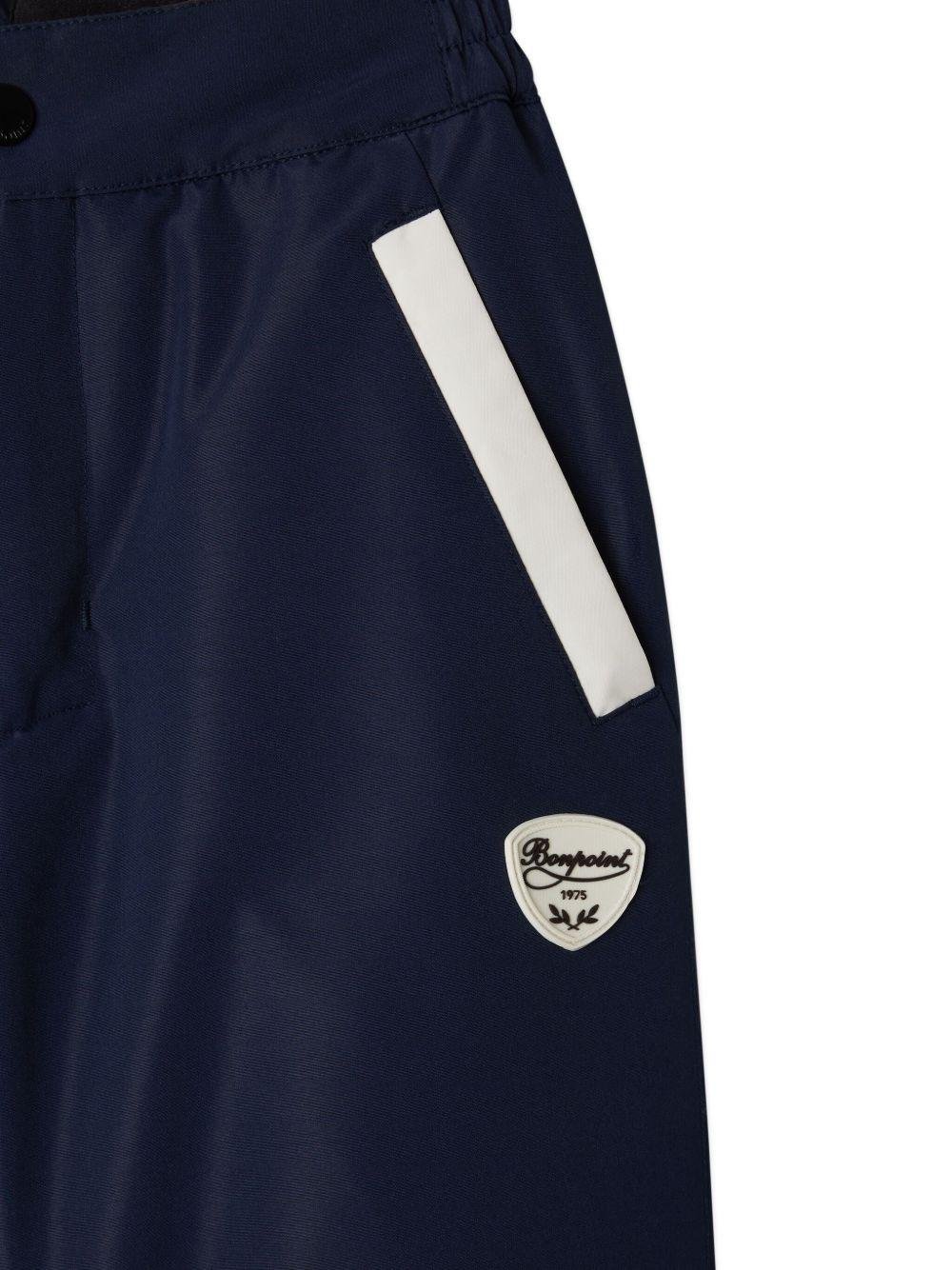 Pantaloni da neve per bambino Bonpoint blu con bretelle - Rubino Kids