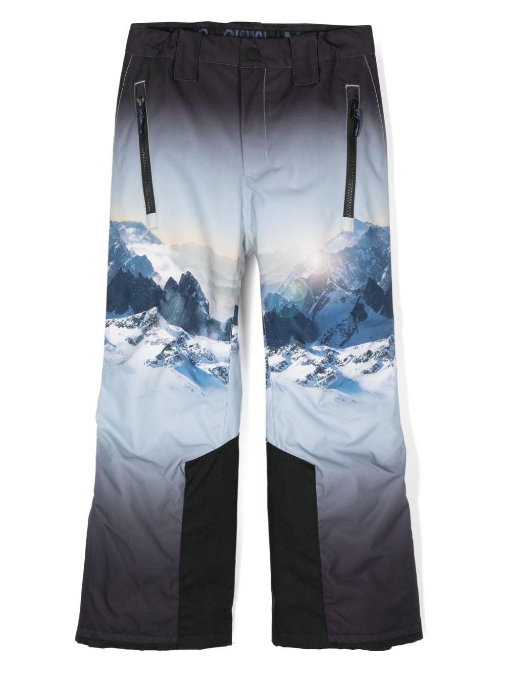 Pantaloni da sci per bambino Molo Jump Pro blu con effetto sfumato - Rubino Kids