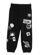 Pantaloni da tuta per bambino Molo nero con stampa Allen - Rubino Kids