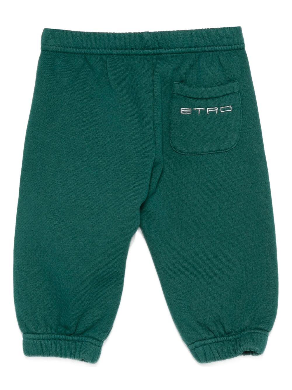 Pantaloni da tuta per neonato ETRO KIDS verdi con polsini elastici - Rubino Kids