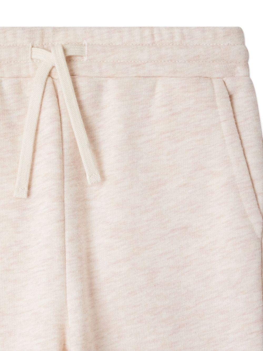 Pantaloni Dala per bambina Bonpoint rosa con coulisse e effetto mélange - Rubino Kids