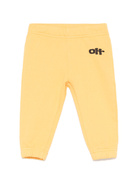 Pantaloni di tuta con stampa grafica per neonato Off - White Kids giallo con polsini elasticizzati - Rubino Kids