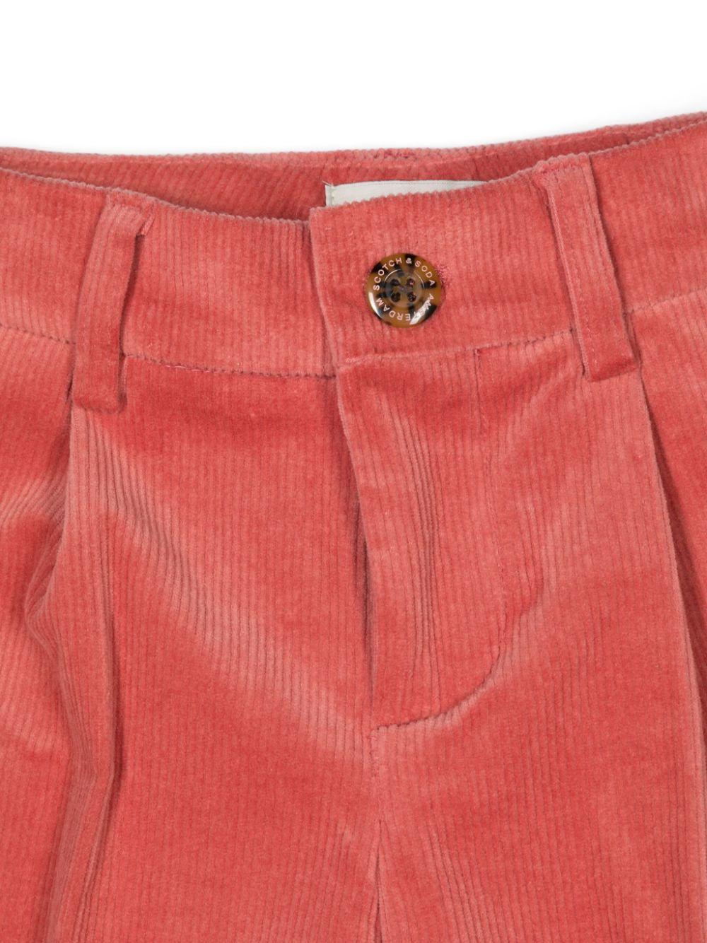 Pantaloni dritti per bambina Scotch & Soda rosa con passanti - Rubino Kids