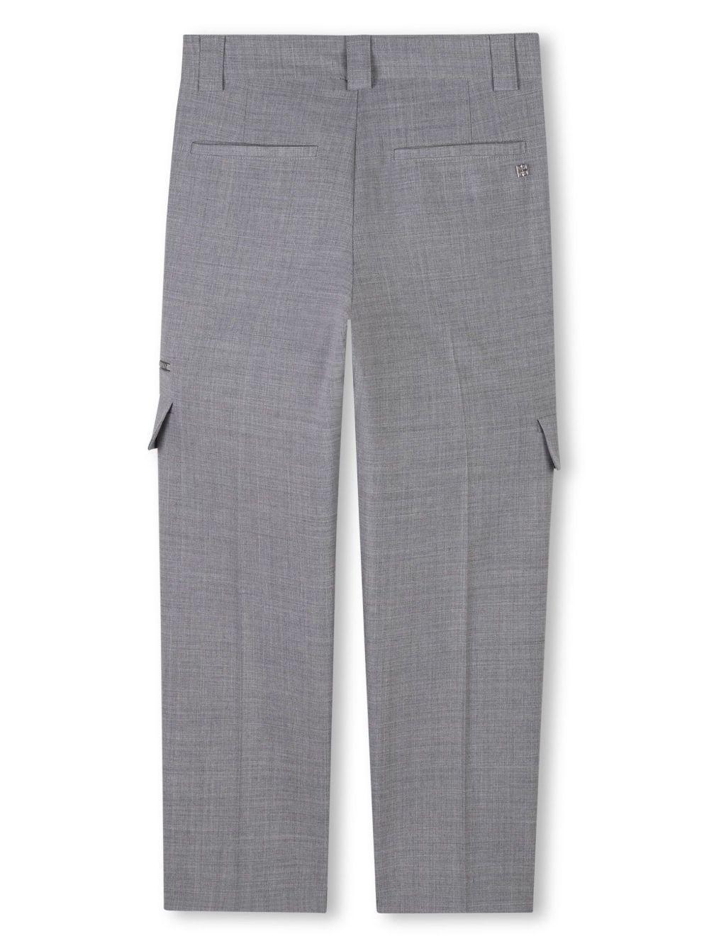 Pantaloni dritti per bambino Givenchy Kids grigio con piega stirata - Rubino Kids