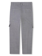 Pantaloni dritti per bambino Givenchy Kids grigio con piega stirata - Rubino Kids