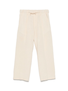 Pantaloni dritti per bambino Paolo Pecora Kids beige con coulisse - Rubino Kids