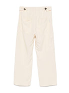Pantaloni dritti per bambino Paolo Pecora Kids beige con coulisse - Rubino Kids