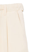 Pantaloni dritti per bambino Paolo Pecora Kids beige con coulisse - Rubino Kids