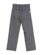 Pantaloni dritti per bambino Paolo Pecora Kids grigio con coulisse - Rubino Kids