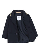 Pantaloni e giacca per neonato BOSS Kidswear blu con orlo a contrasto (2 pezzi) - Rubino Kids