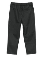 Pantaloni gessati per bambino Dondup Kids grigi con coulisse - Rubino Kids