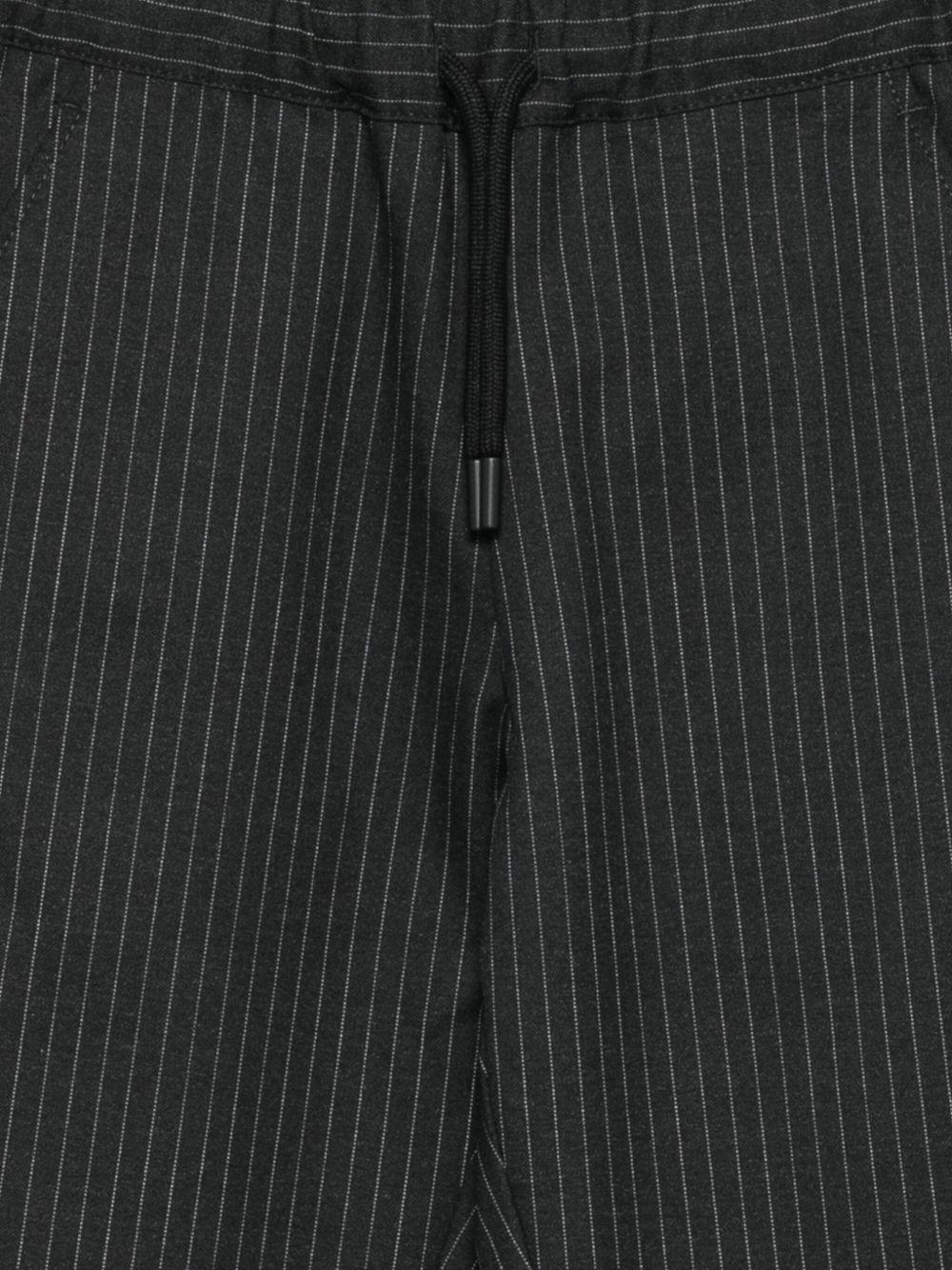 Pantaloni gessati per bambino Dondup Kids grigi con coulisse - Rubino Kids