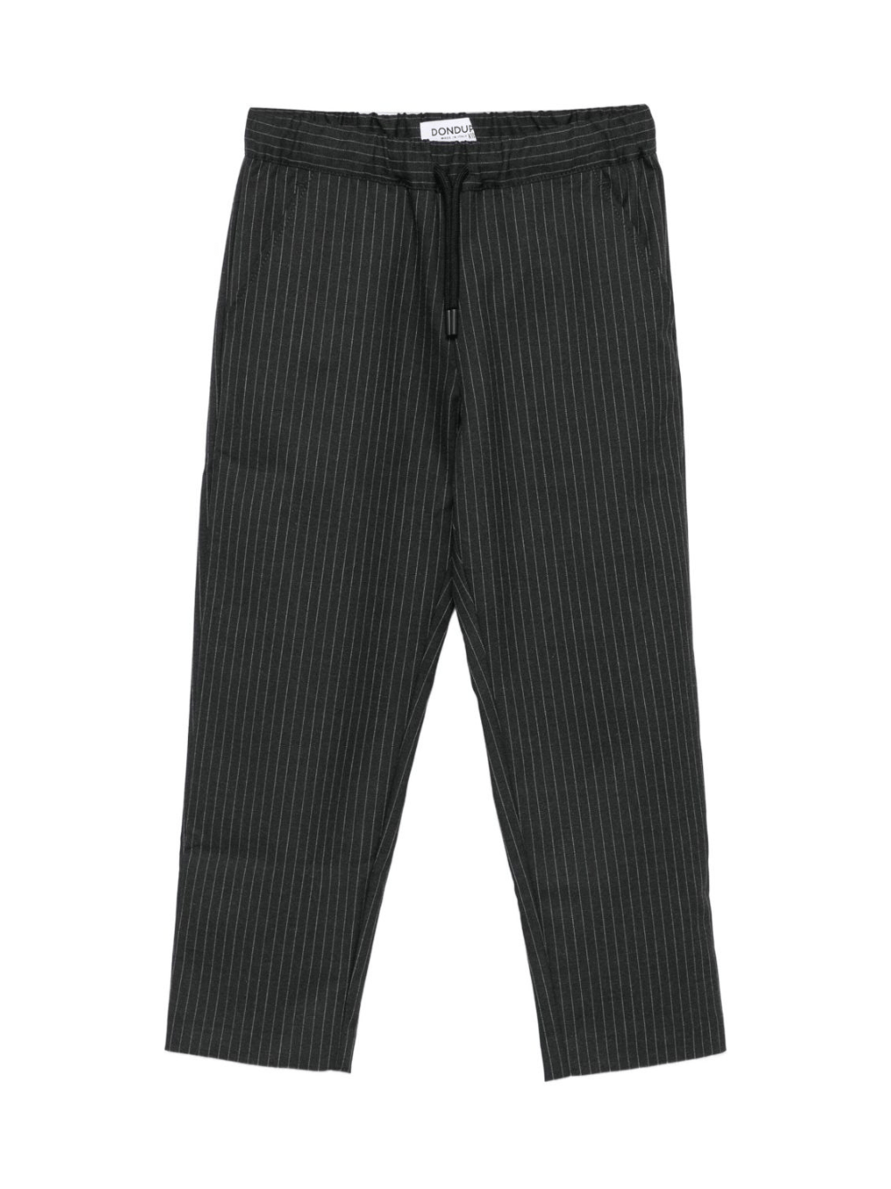 Pantaloni gessati per bambino Dondup Kids grigi con coulisse - Rubino Kids