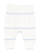 Pantaloni in maglia per neonato Fendi Kids bianco con ricamo all - over - Rubino Kids