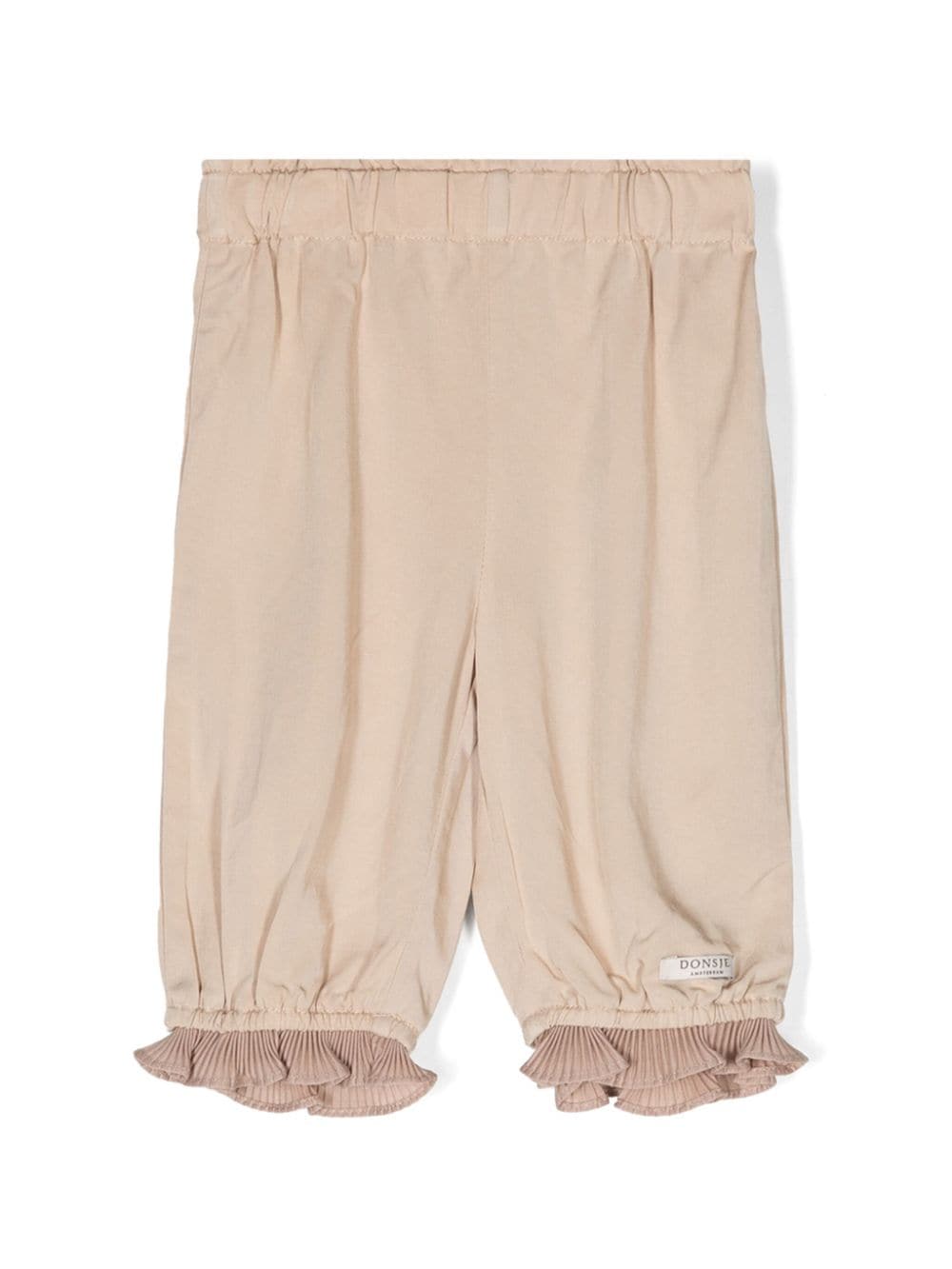 Pantaloni in twill con finiture arricciate - Rubino Kids