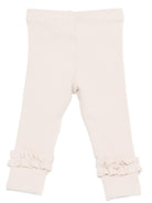 Pantaloni Marit per neonata DONSJE beige con ruches - Rubino Kids