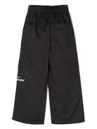 Pantaloni neri per bambina con stampa logo John Richmond Junior - Rubino Kids