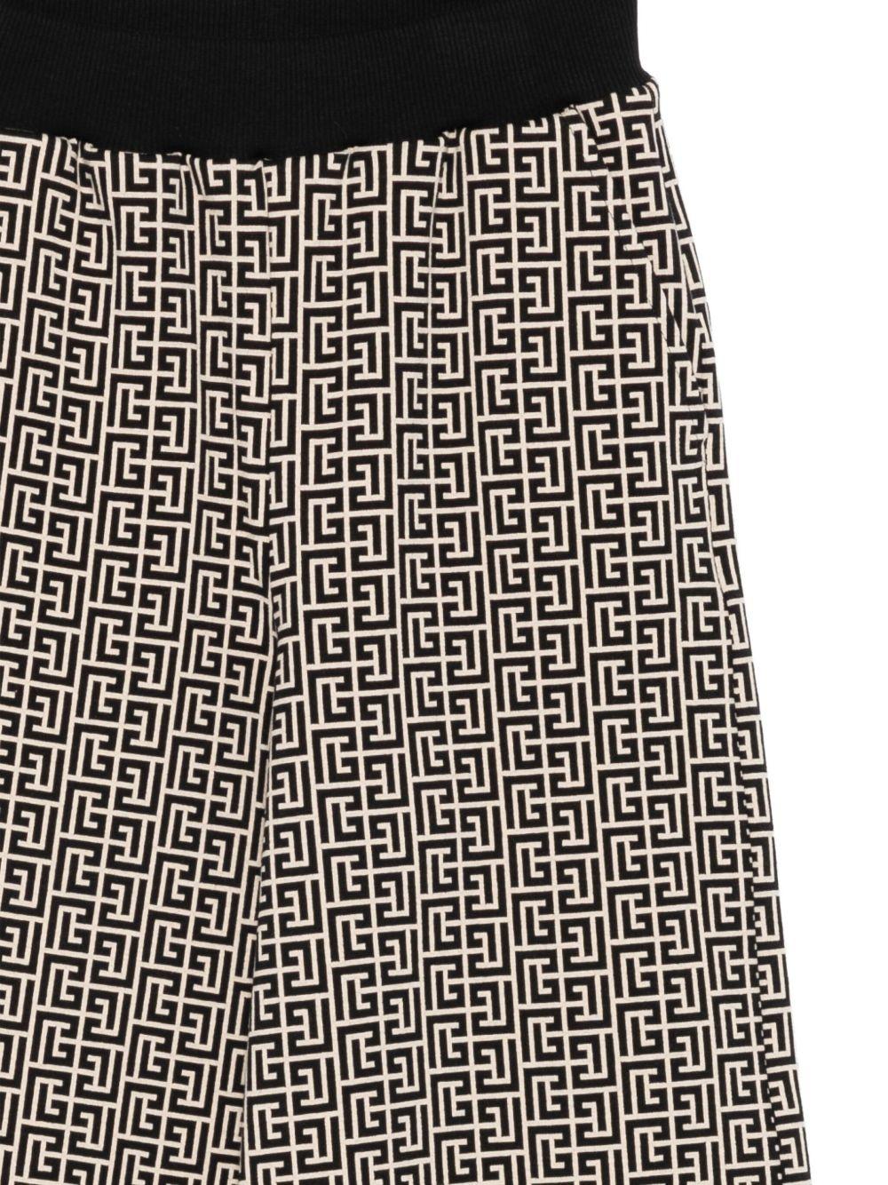 Pantaloni per bambina Balmain Kids multicolore con monogramma - Rubino Kids