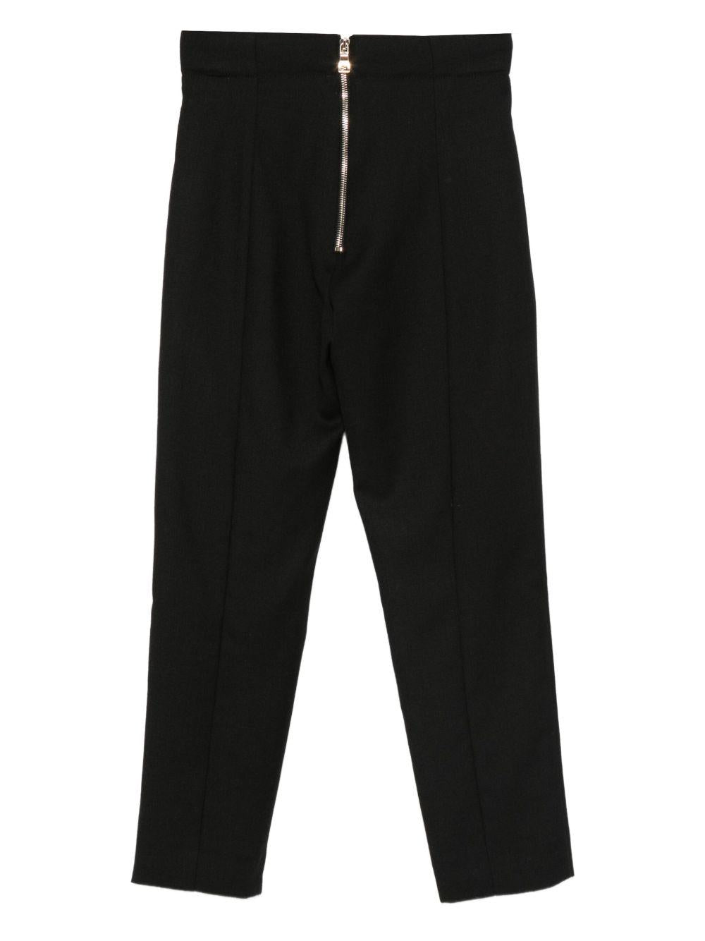 Pantaloni per bambina Balmain Kids neri con cerniera - Rubino Kids