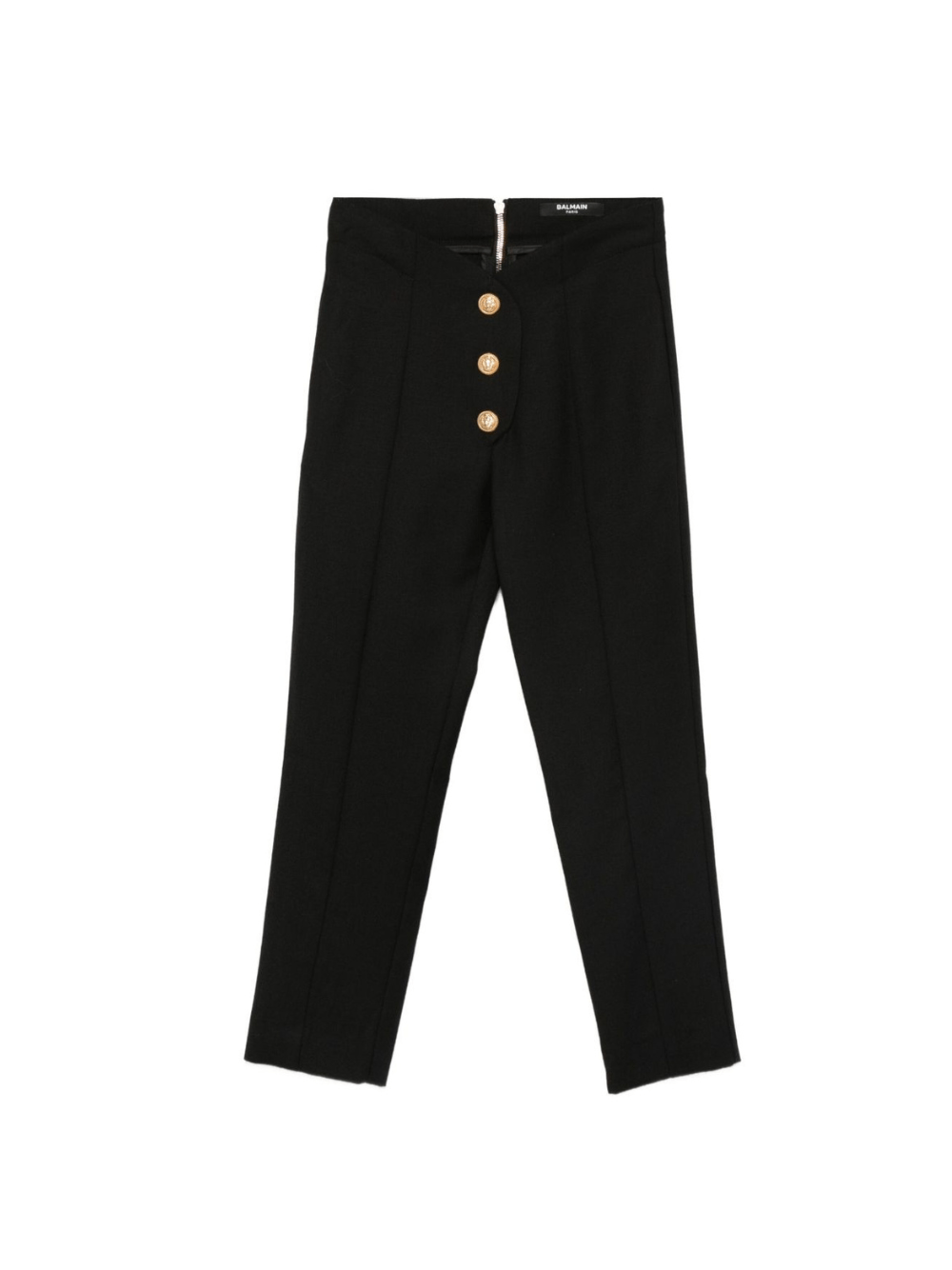 Pantaloni per bambina Balmain Kids neri con cerniera - Rubino Kids