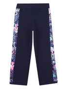 Pantaloni per bambina Billieblush blu con paillettes - Rubino Kids