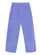 Pantaloni per bambina Bobo Choses viola con logo ricamato - Rubino Kids
