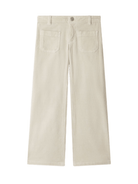 Pantaloni per bambina Bonpoint bianco in velluto a coste - Rubino Kids