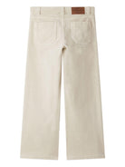 Pantaloni per bambina Bonpoint bianco in velluto a coste - Rubino Kids