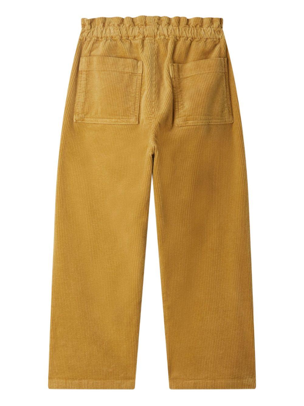 Pantaloni per bambina Bonpoint giallo con vita elasticizzata - Rubino Kids