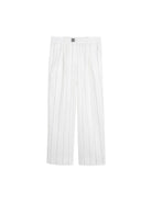 Pantaloni per bambina DKNY Kids bianchi con design gessato - Rubino Kids