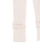 Pantaloni per bambina DONSJE beige con ruches - Rubino Kids