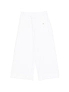 Pantaloni per bambina Douuod Kids bianchi con gamba larga - Rubino Kids