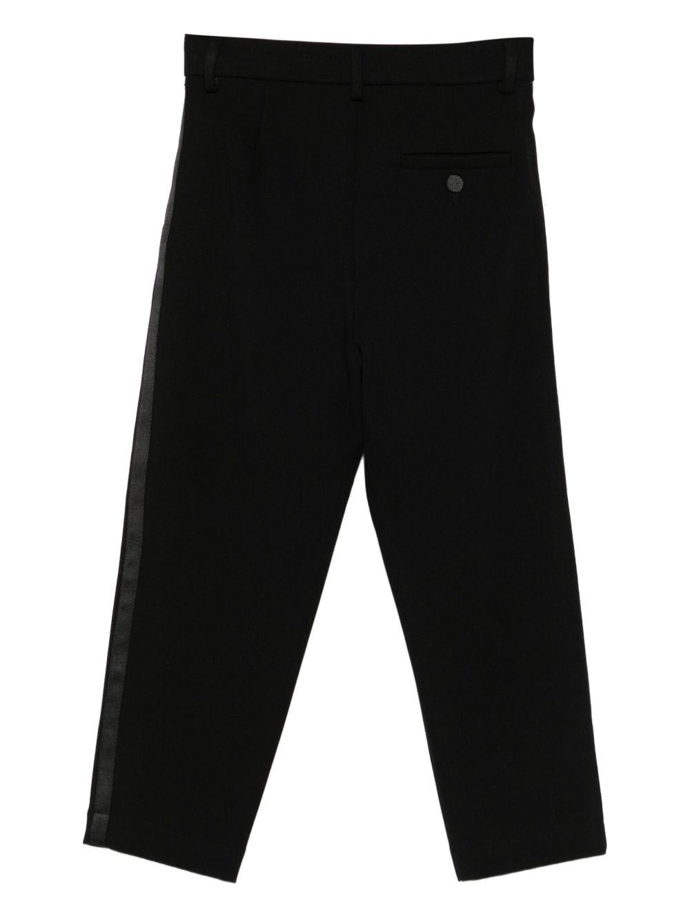 Pantaloni per bambina Douuod Kids nero con dettaglio a righe - Rubino Kids